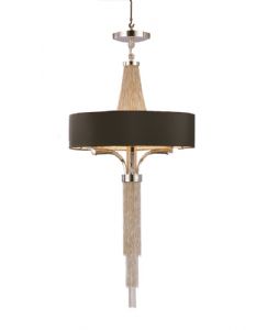 Langan Chain Chandelier with Black Shade - 2 Sizes